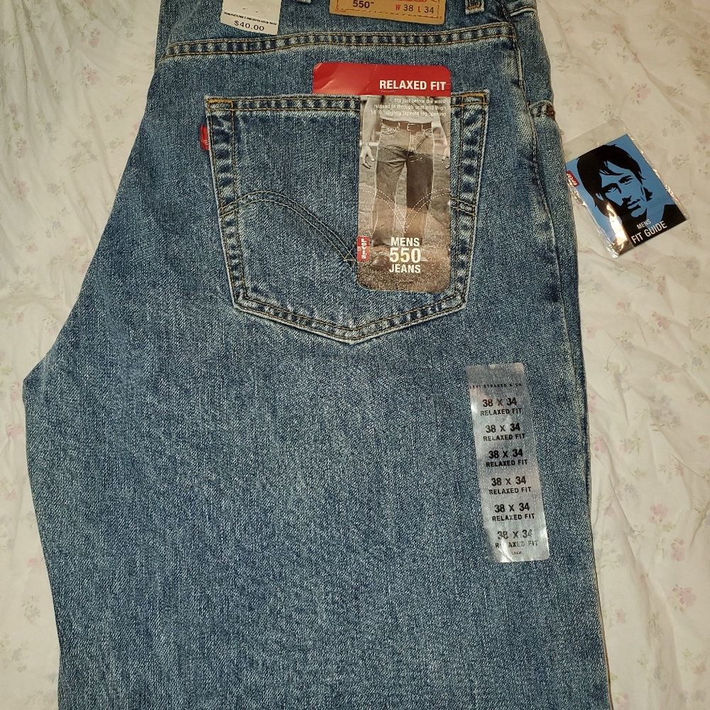 Men's 550 Levi's 38/34 Relaxed Fit Jeans